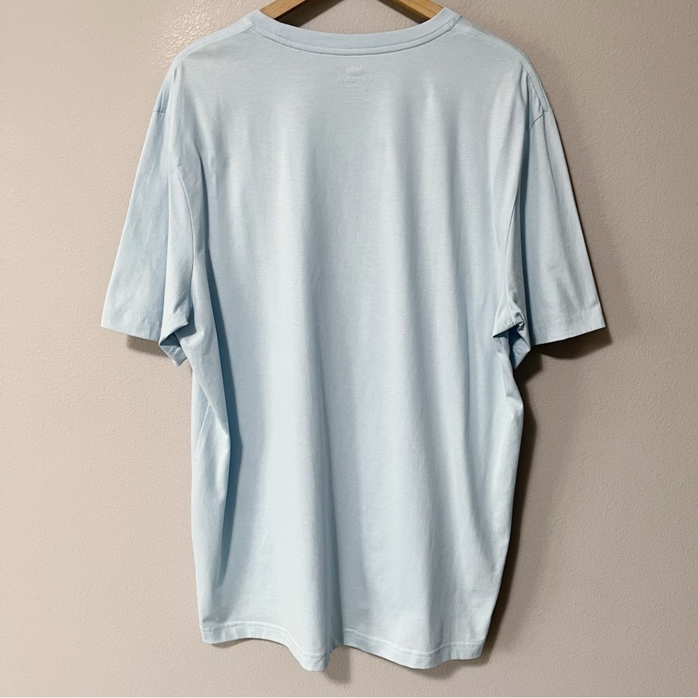 Lacoste Men's Size 8 XXXL Cotton Short Sleeve Tee Shirt Light Blue - Picture 6 of 9